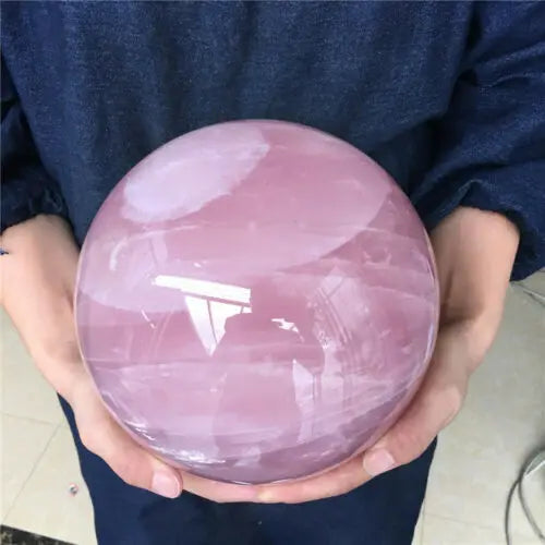 10000-13000g Natural Rose quartz crystal Ball Reiki healing + base sitting