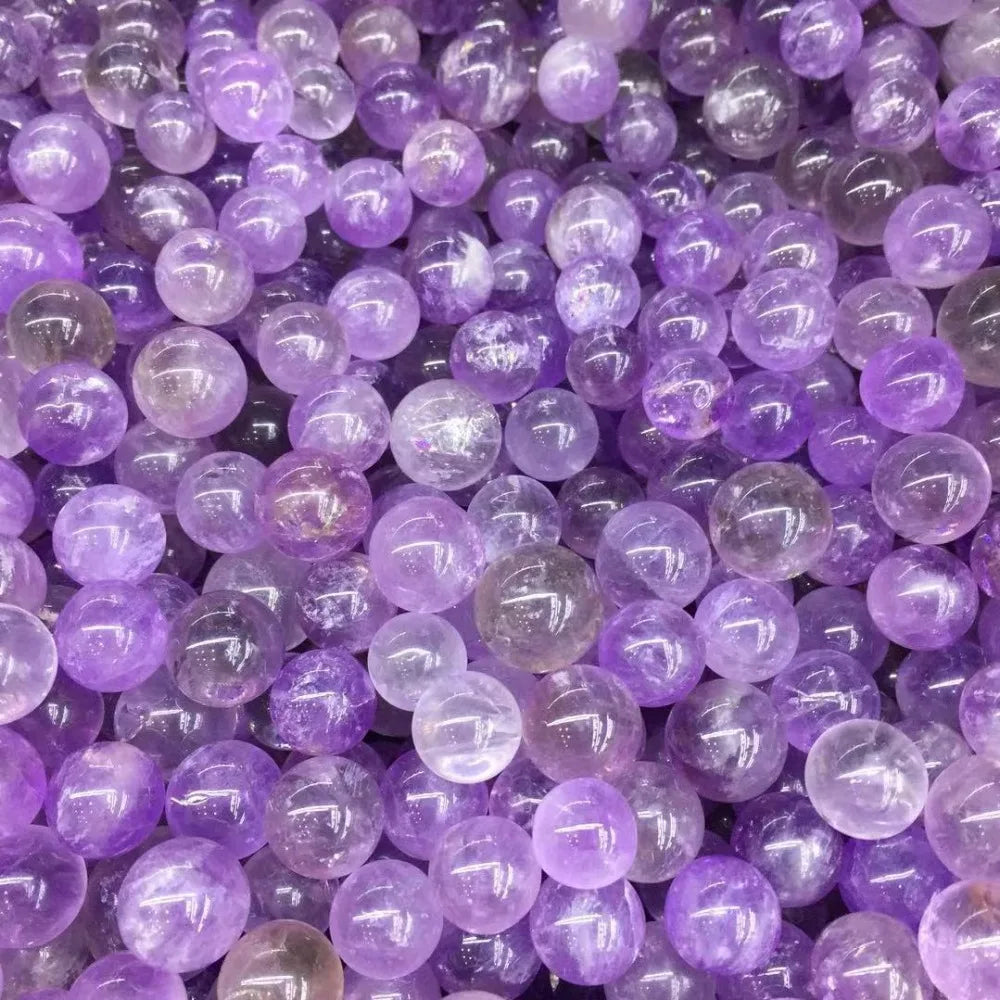 30kg small size Natural amethyst quartz Crystal gemstone orb meditation reiki healing chakra crystal bead as gift for friend
