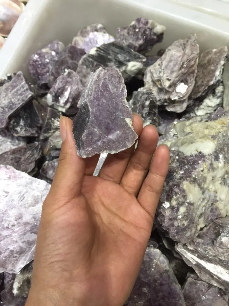 20kg drop shipping Natural rough lepidolite Crystal gemstone meditation reiki healing raw mineral lepidolite crystal specimen
