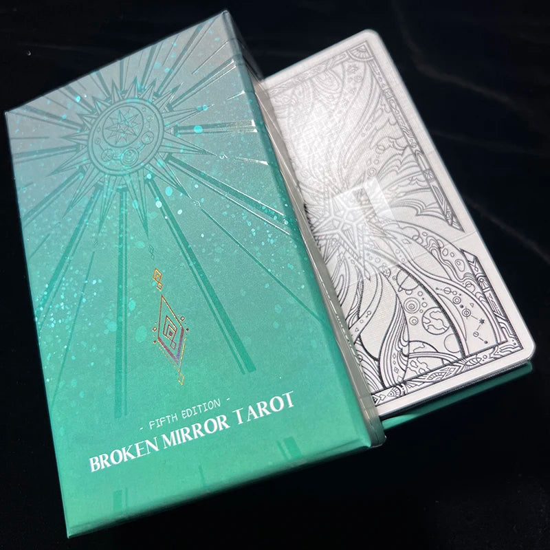Original Box Broken Mirror Tarot Waite System Tarot Cards Game Collection UV Bronzing Flash Gold Card Toys English Version