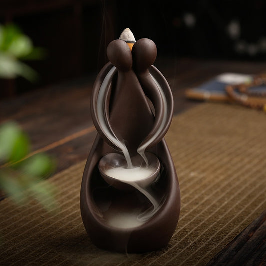 Incense Stick Holder Handmade Ceramic Smoke Incense Burner Fragrance  Backflow Waterfall Censer Creative Sticks for Yoga Meditat
